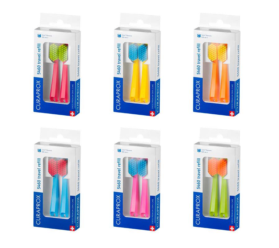 Сменные зубные щетки Curaprox CS 5460 Ultra Soft для дорожного набора, 2 шт.
