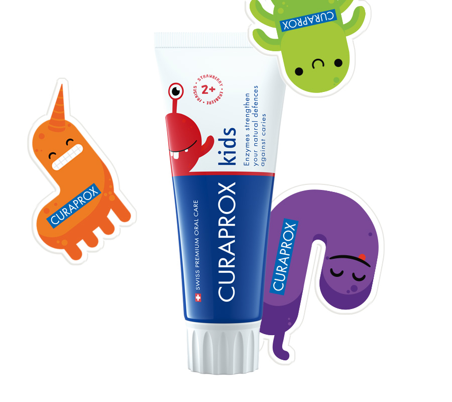 Зубная паста Kids 950, 60 мл. клубника (+ временные тату для детей 1 лист)