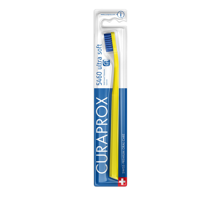 Набор зубных щеток Curaprox CS 5460 Ultra Soft (2 шт.), (желтая и темно-синяя)