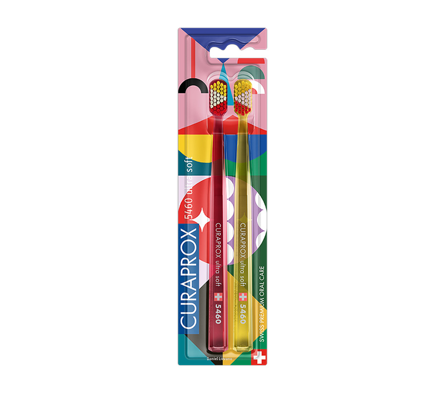 Набор ультрамягких зубных щеток Curaprox CS 5460 Ultra Soft  (2шт.) Duo Power Smile