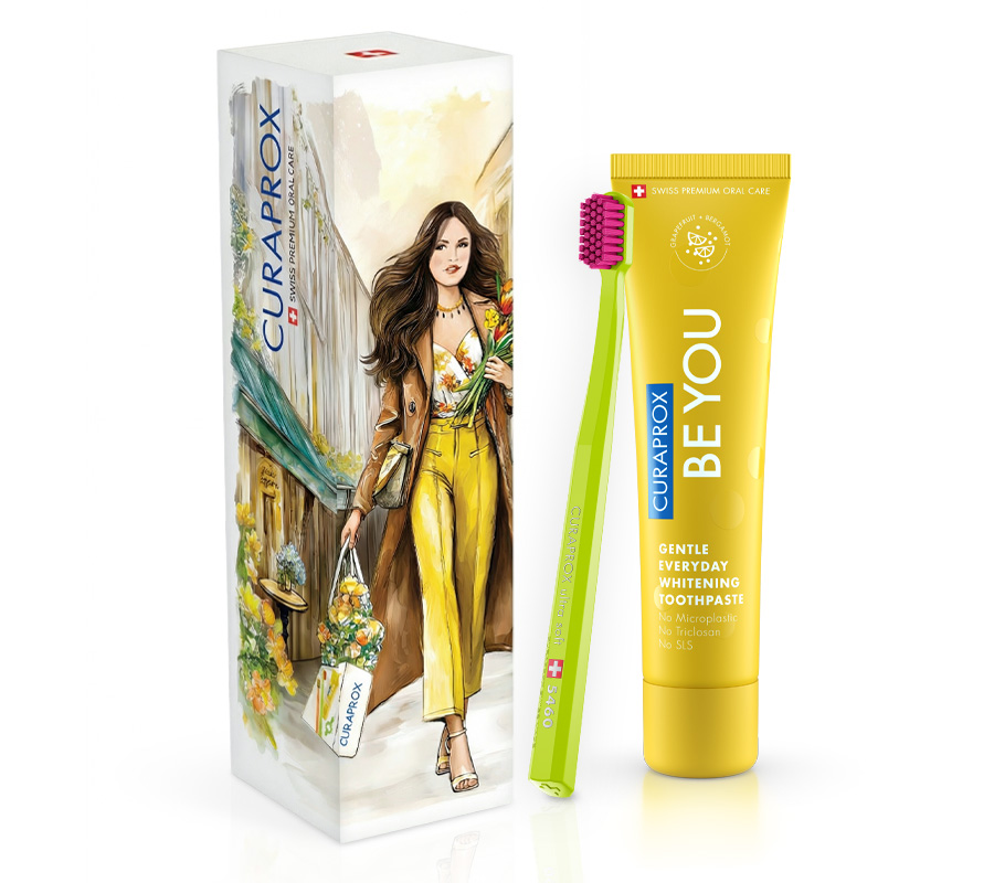 Набор Curaprox "Праздник с Be You Yellow" new