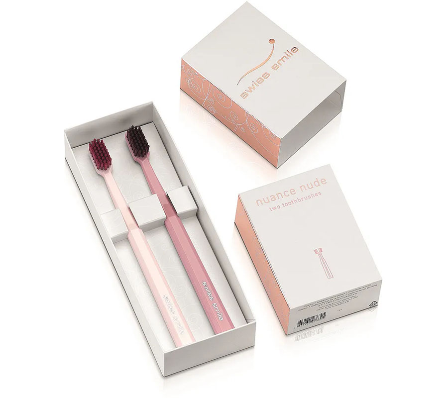 Набор Swiss Smile из двух мягких зубных щеток "Nuance Nude"