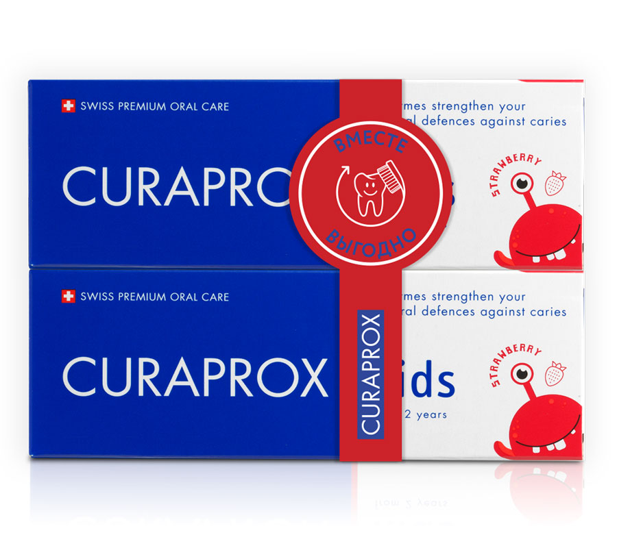 Зубная паста Kids 950, 60 мл. клубника (+ временные тату для детей 1 лист) (2 шт.)