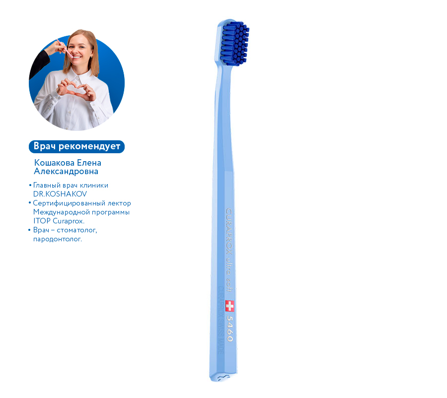 Зубная щетка Curaprox CS 5460 Ultra Soft (голубая)