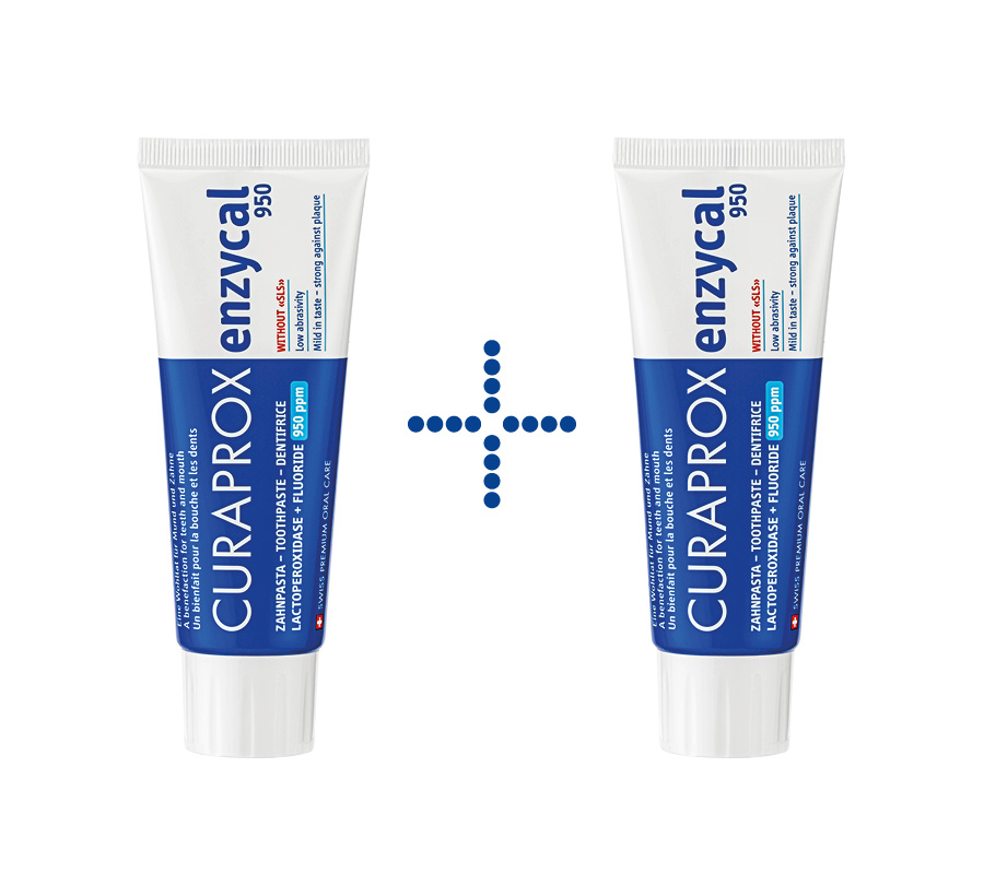 Зубная паста Curaprox Enzycal 950 ppm, 75 мл (2 шт.)