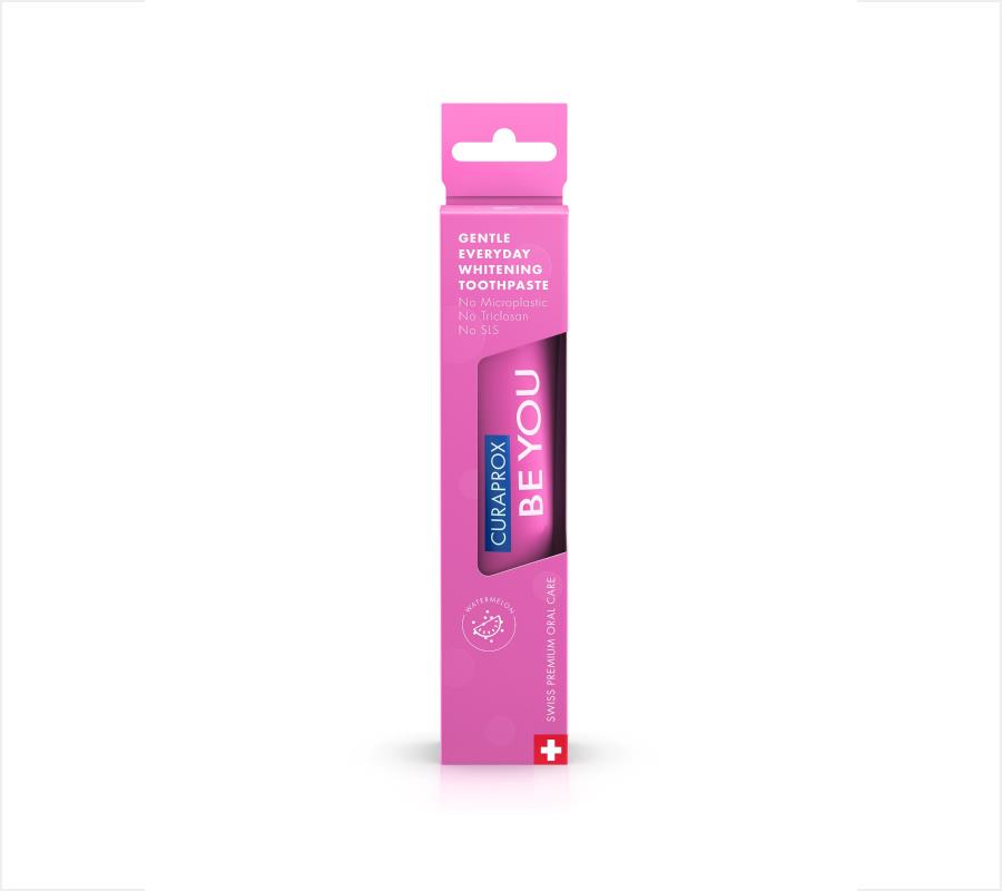 Отбеливающая зубная паста Curaprox Be You со вкусом арбуза, 60 мл Отбеливающая зубная паста Curaprox Be You со вкусом арбуза, 60 мл