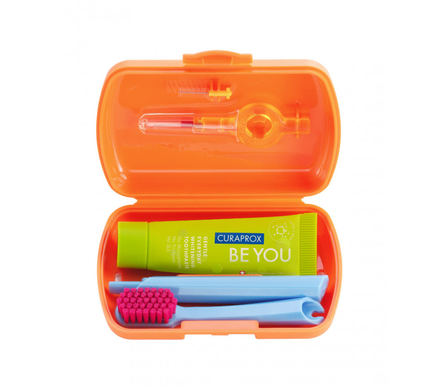 Дорожный набор Curaprox Be You в оранжевом боксе